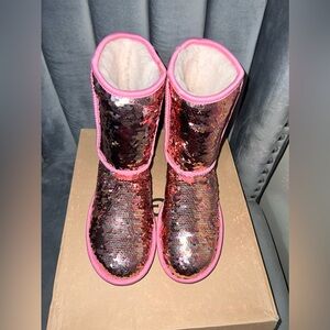 UGG Sequin Boots in Pink and Purple size 8